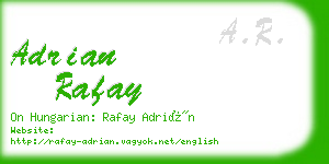 adrian rafay business card